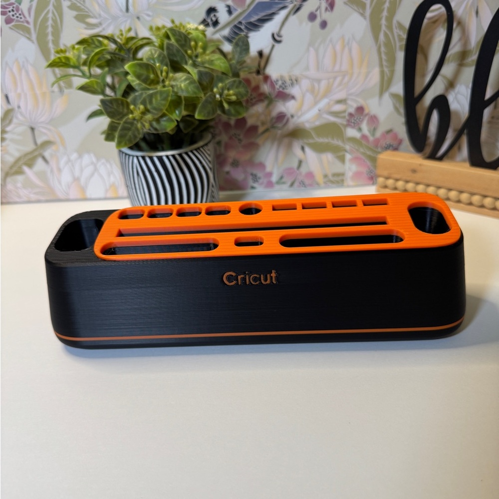 Cricut Black and Orange Craft Tool Holder